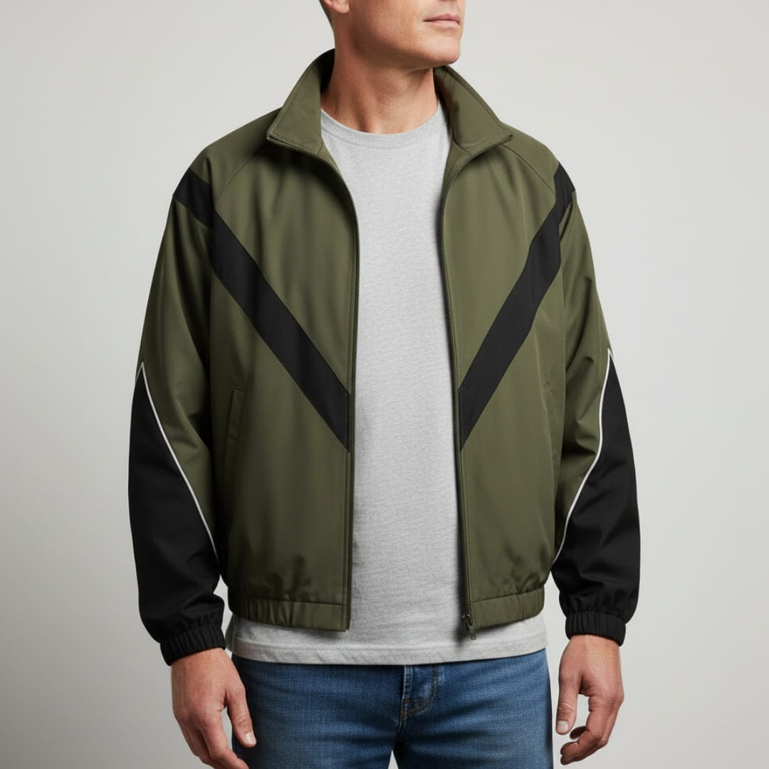 Liam Water Resistant Lightweight Jacket -Relaxed Fit Zip Up Windbreaker Outerwear