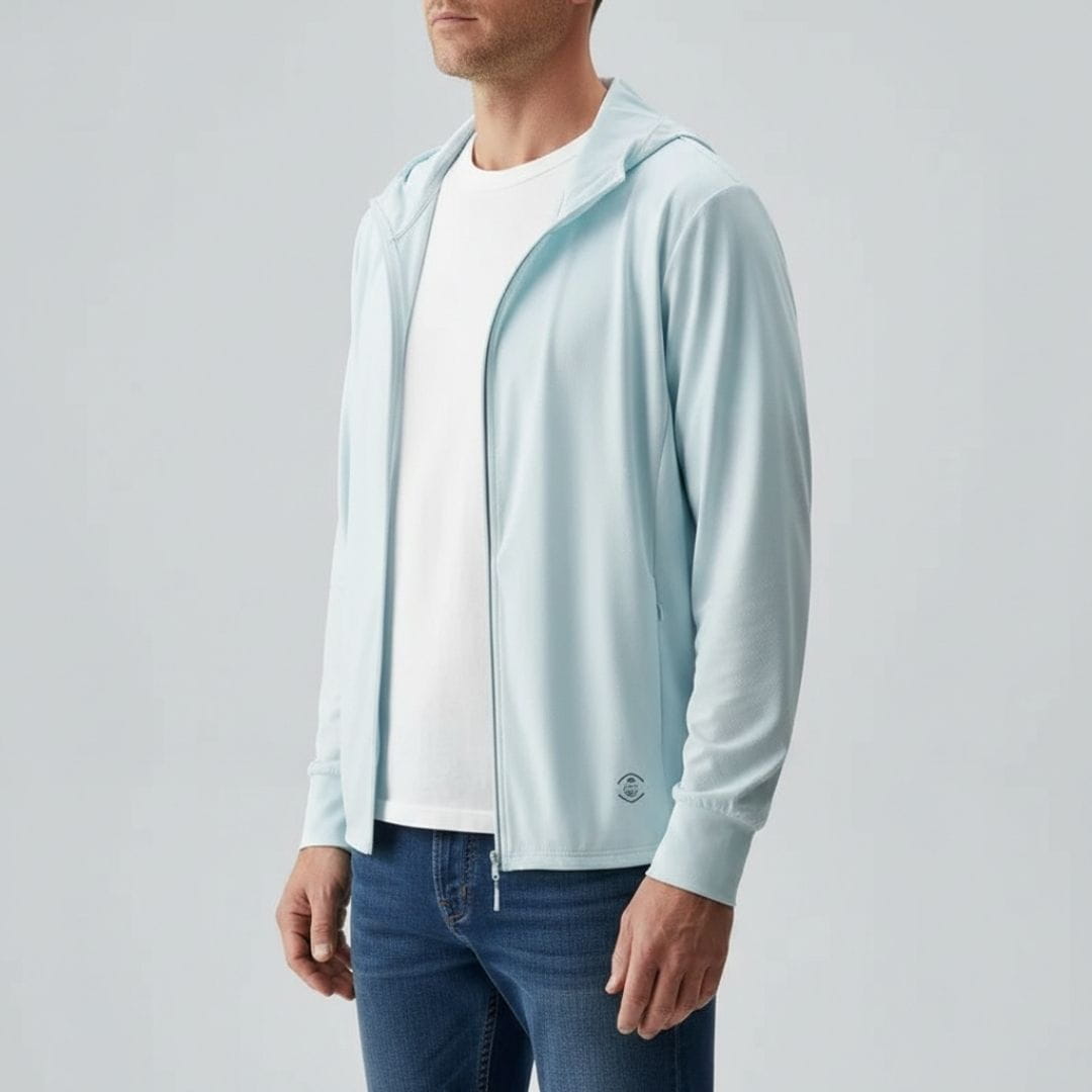 Henry  Sun Protection Lightweight Jacket – Breathable Zip Up UV Shield Layer