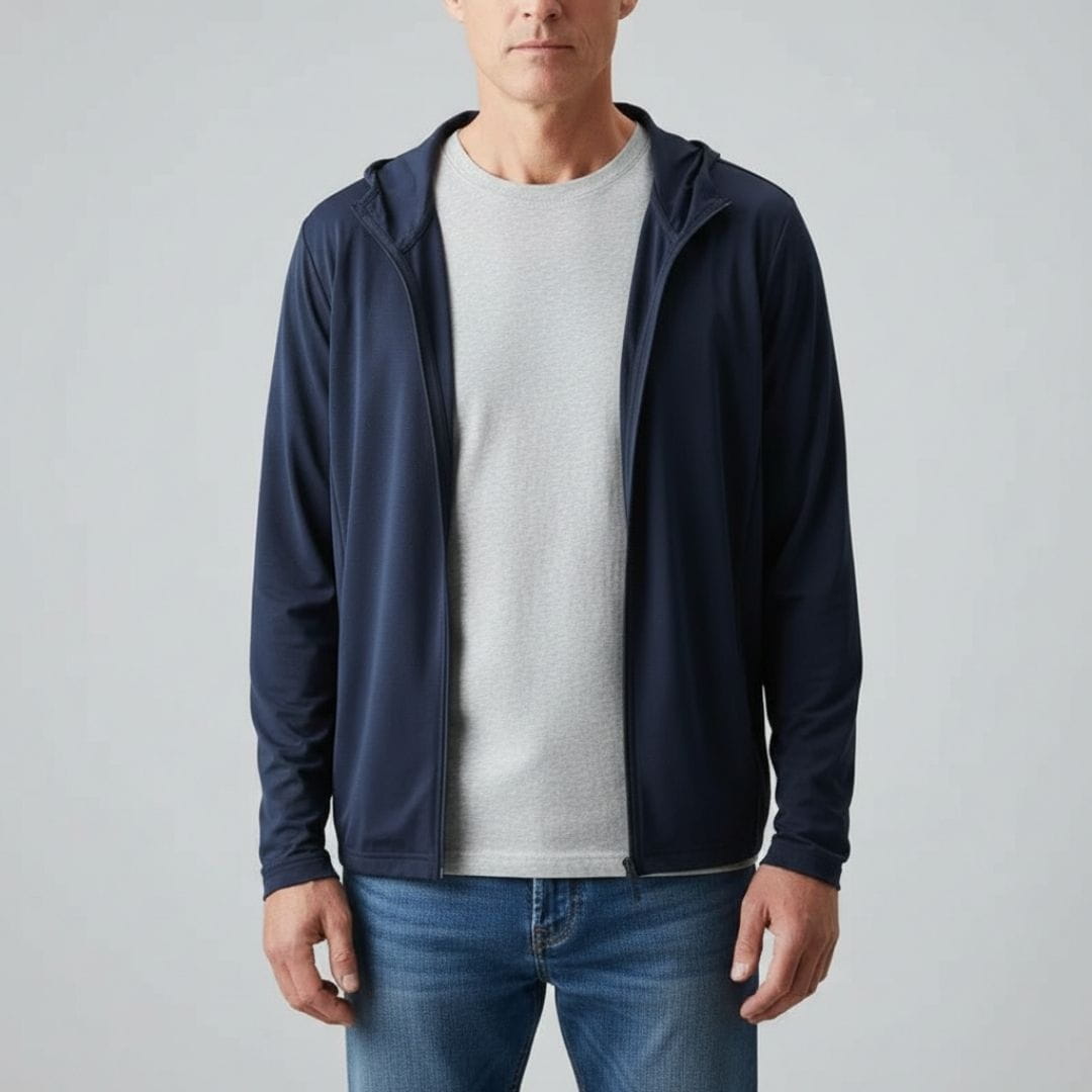 Henry  Sun Protection Lightweight Jacket – Breathable Zip Up UV Shield Layer