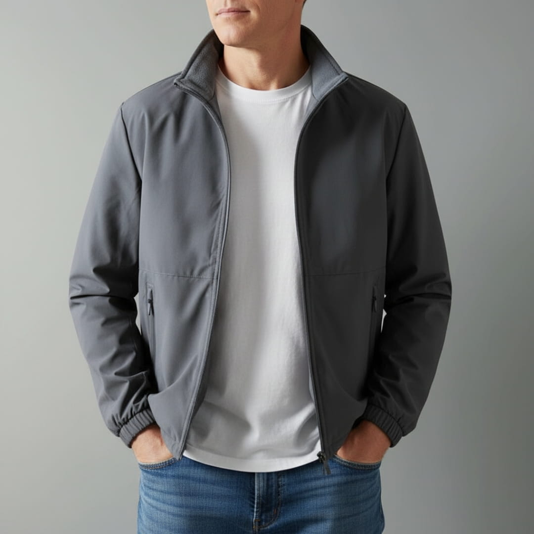 Dorian Lightweight Jacket – High Neck Wind & Water Resistant Outerwear