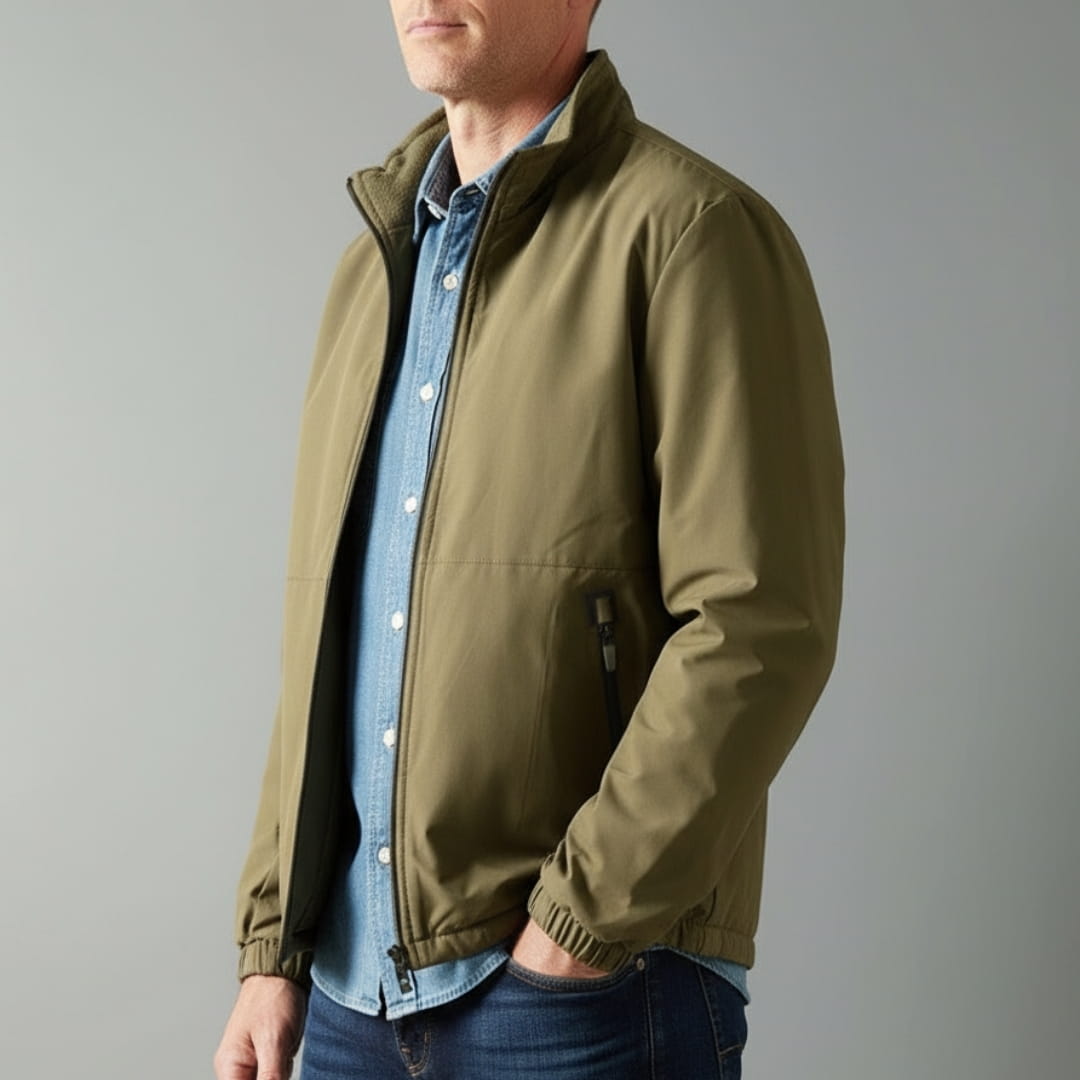 Dorian Lightweight Jacket – High Neck Wind & Water Resistant Outerwear
