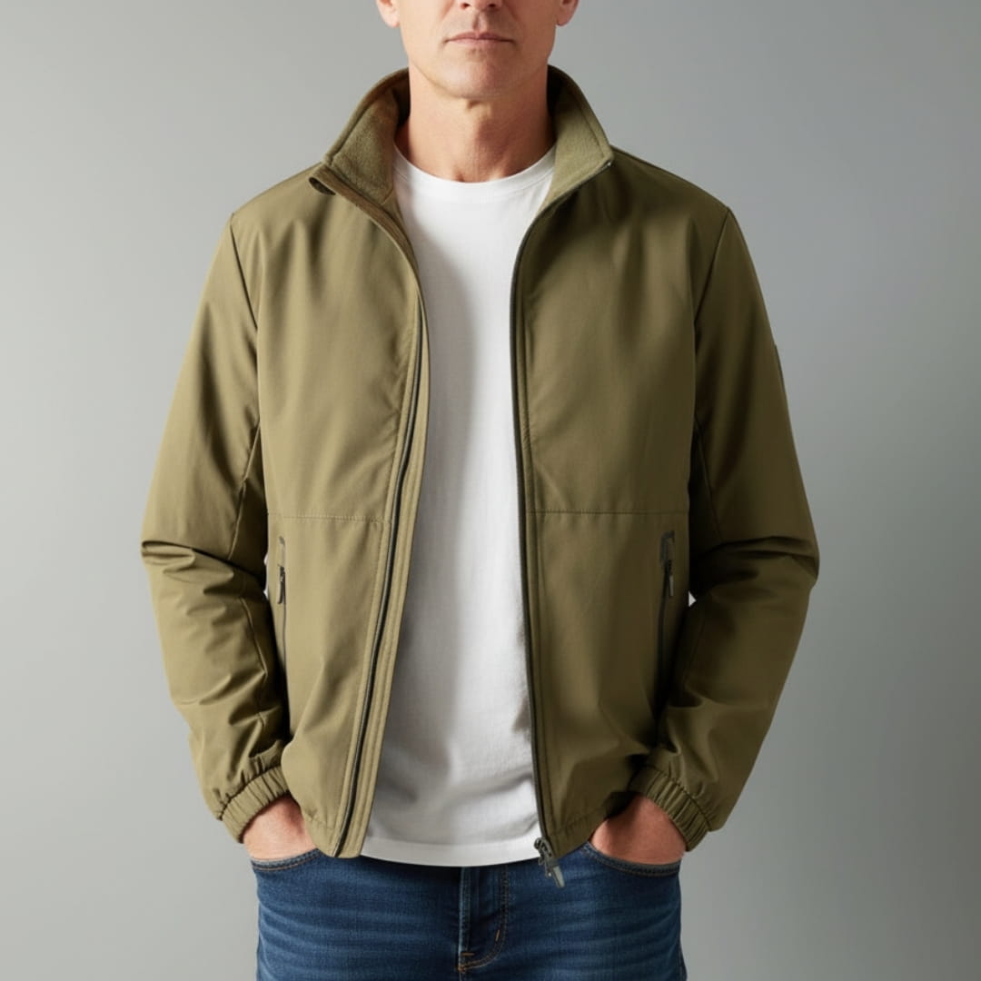 Dorian Lightweight Jacket – High Neck Wind & Water Resistant Outerwear