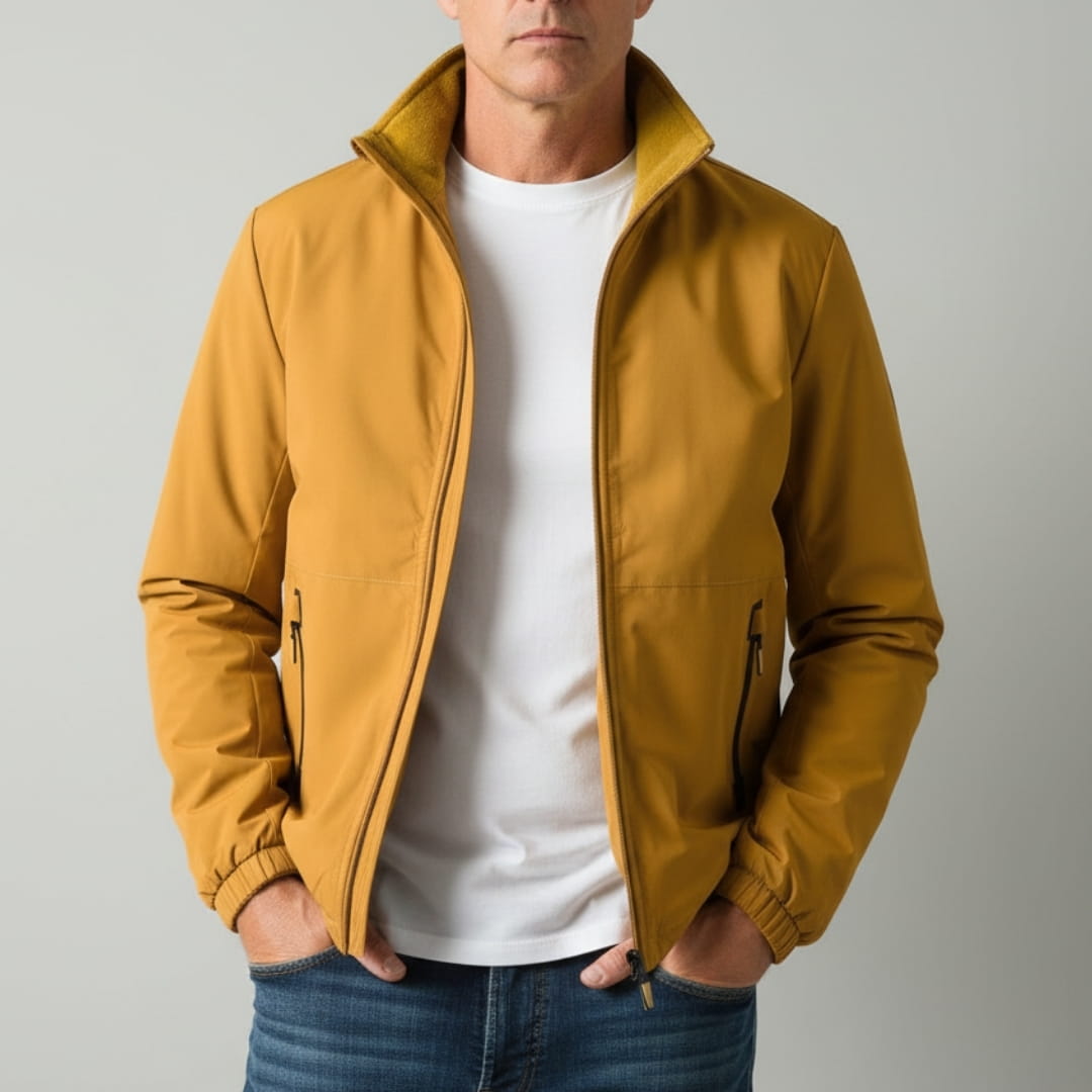 Dorian Lightweight Jacket – High Neck Wind & Water Resistant Outerwear