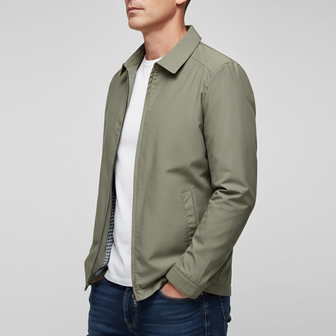 Rowan Lightweight Twill Jacket – Breathable Structured Smart Casual Outerwear