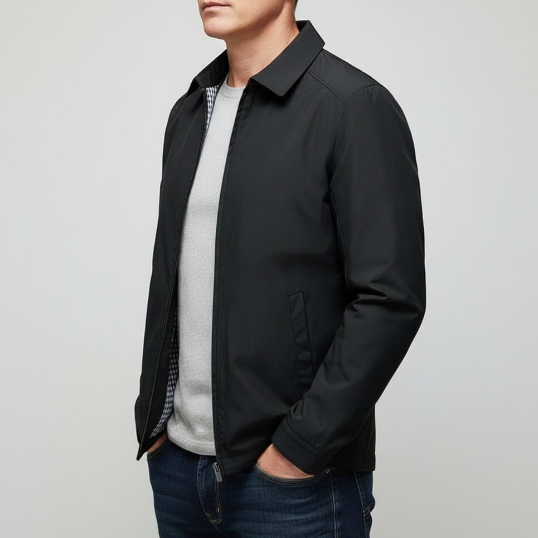Rowan Lightweight Twill Jacket – Breathable Structured Smart Casual Outerwear