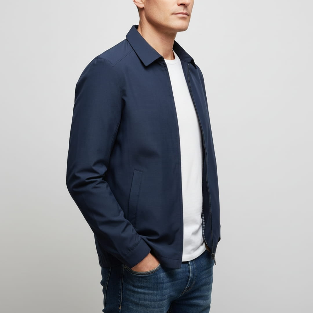 Rowan Lightweight Twill Jacket – Breathable Structured Smart Casual Outerwear