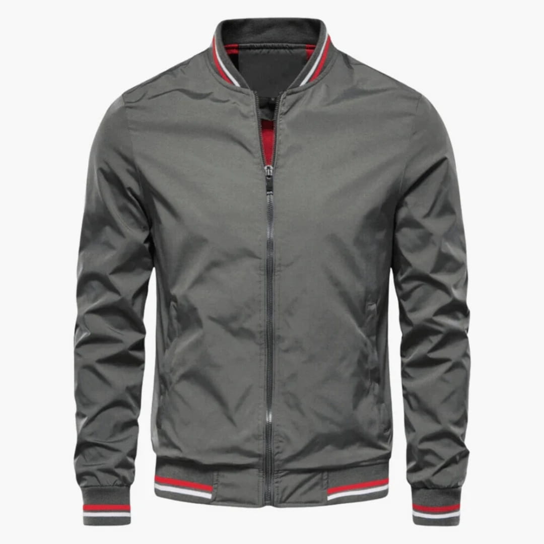 Lucien Lightweight Jacket – Ribbed Trim Smart Casual Outerwear