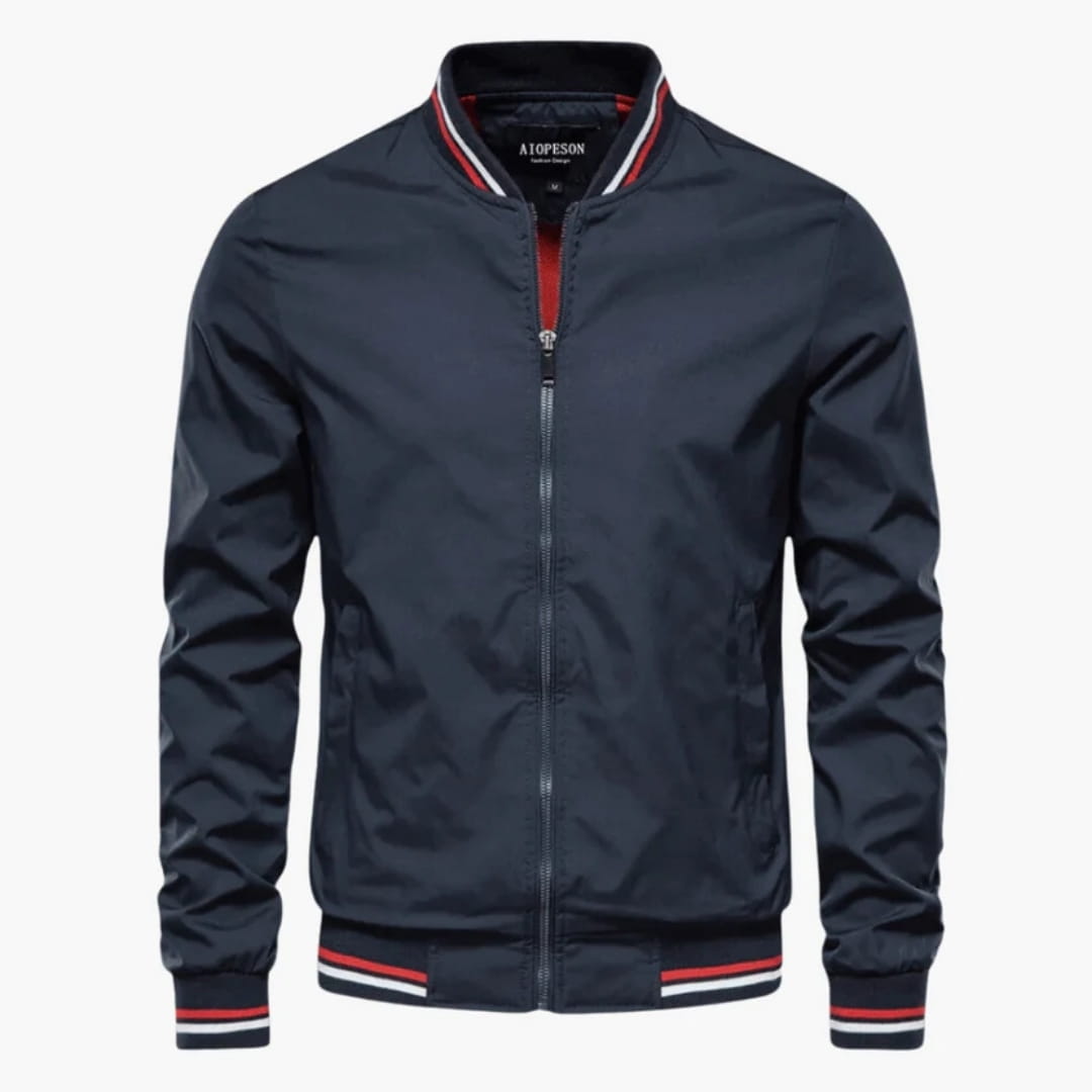 Lucien Lightweight Jacket – Ribbed Trim Smart Casual Outerwear