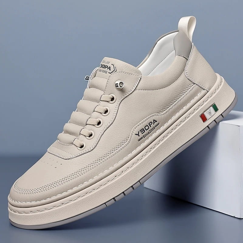 Giovanni Leather Casual Trainers – Cushioned Lightweight Streetwear Shoes