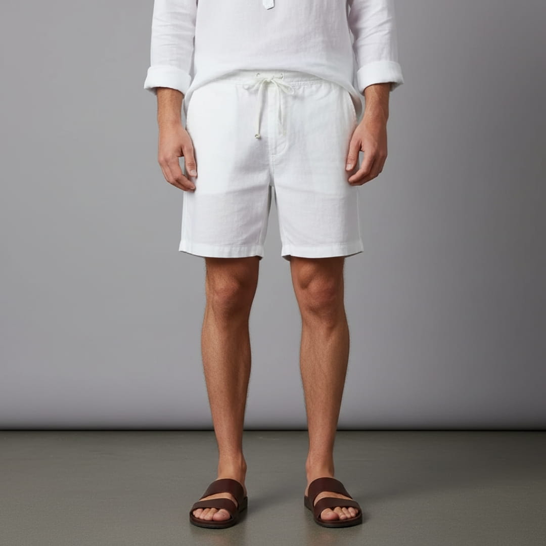 Luca Cotton Linen Blend Shorts – Relaxed Fit Breathable Summer Shorts