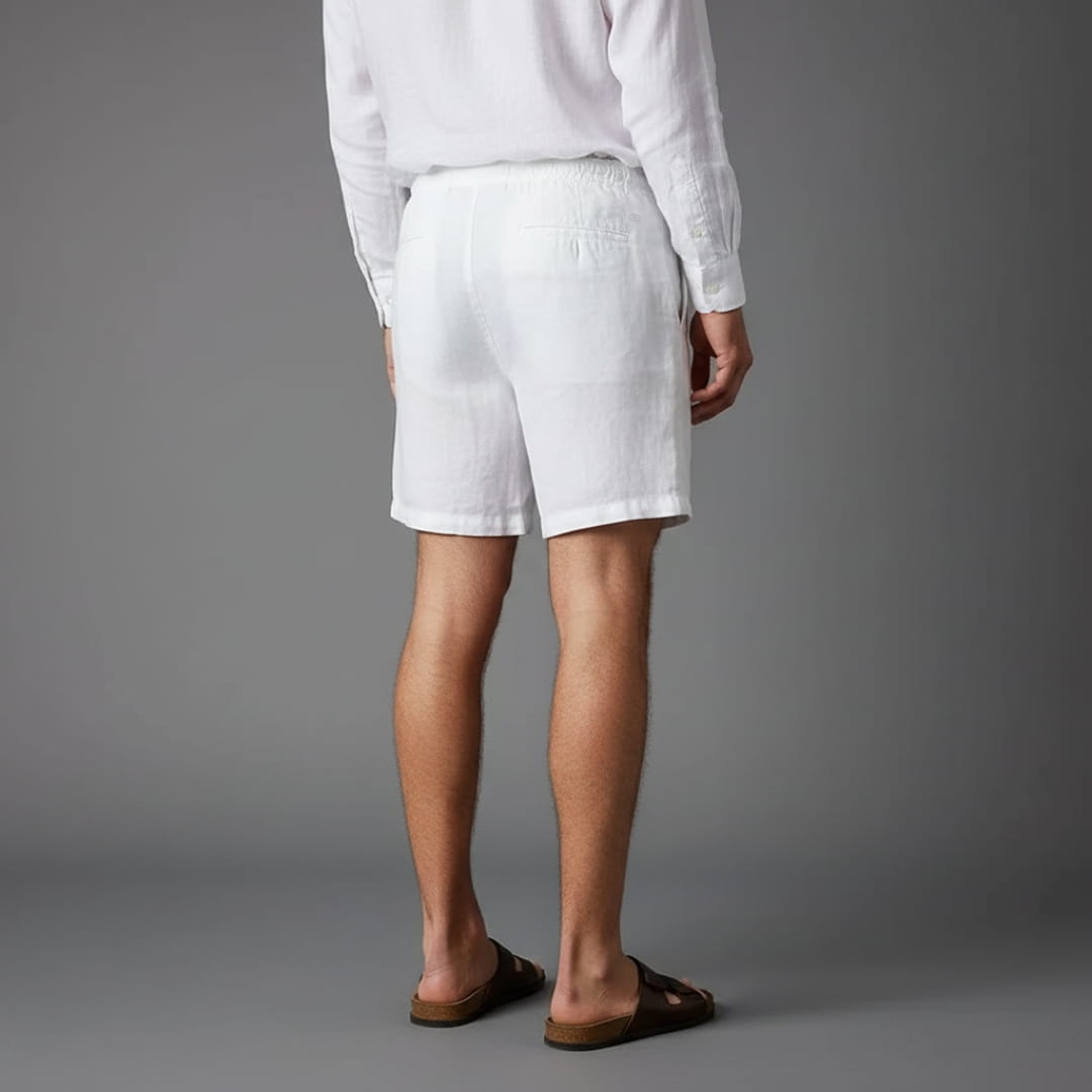 Luca Cotton Linen Blend Shorts – Relaxed Fit Breathable Summer Shorts