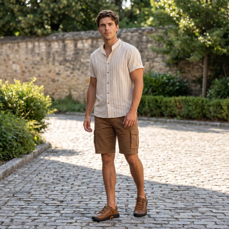 Vittorio Nubuck Leather Fisherman Sandals – Perforated Cushioned Lightweight Footwear