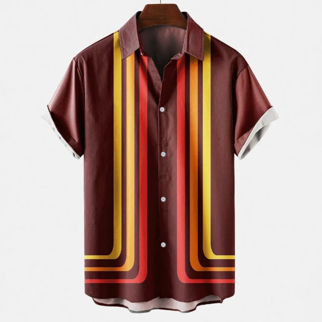 James Men’s Short Sleeve Shirt – Lyocell Blend with Relaxed Summer Fit