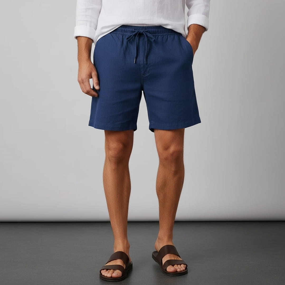 Luca Cotton Linen Blend Shorts – Relaxed Fit Breathable Summer Shorts