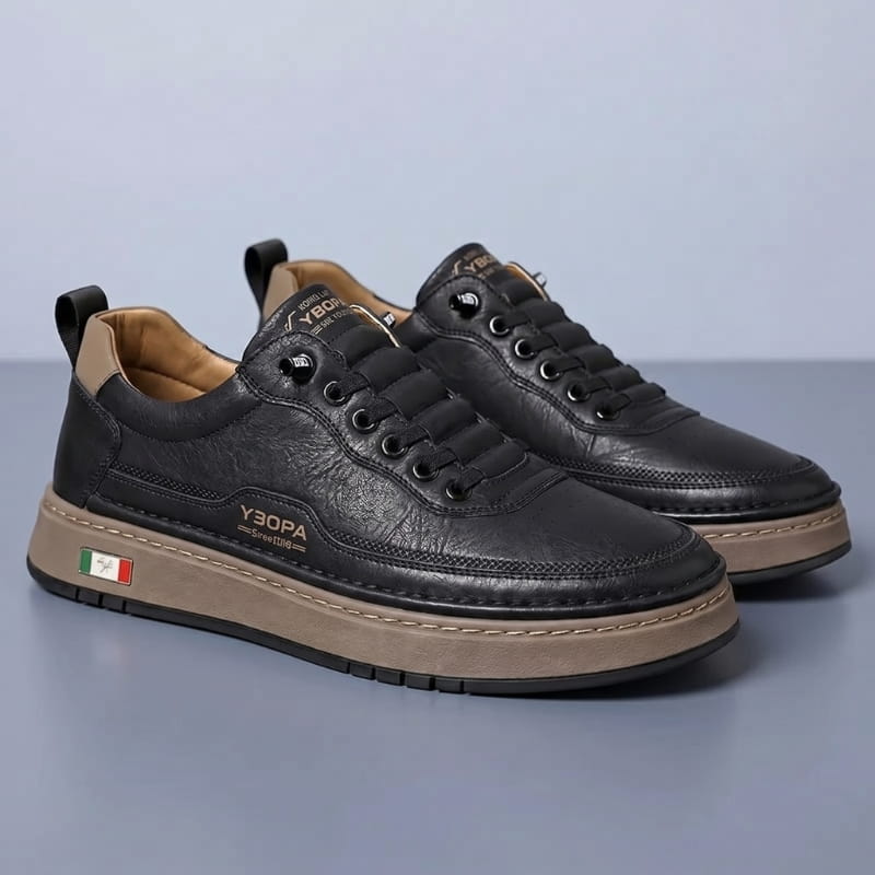 Giovanni Leather Casual Trainers – Cushioned Lightweight Streetwear Shoes