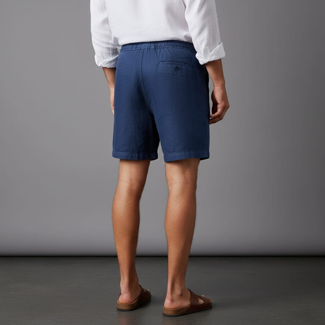 Luca Cotton Linen Blend Shorts – Relaxed Fit Breathable Summer Shorts