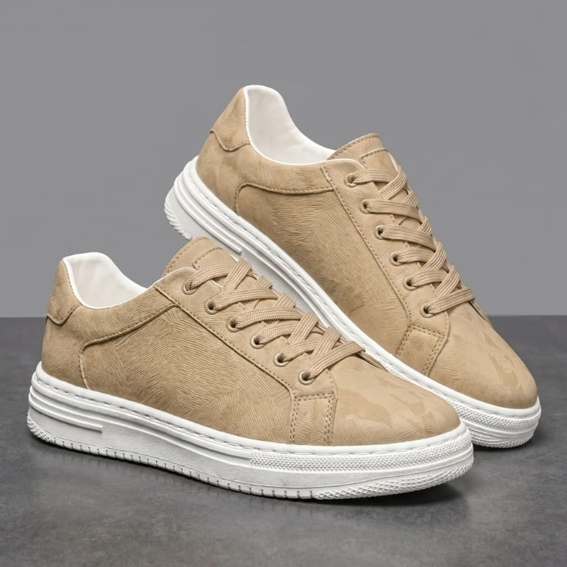 Olivier Cowhide Leather Classic Trainers – Clean-Lined Casual Shoes