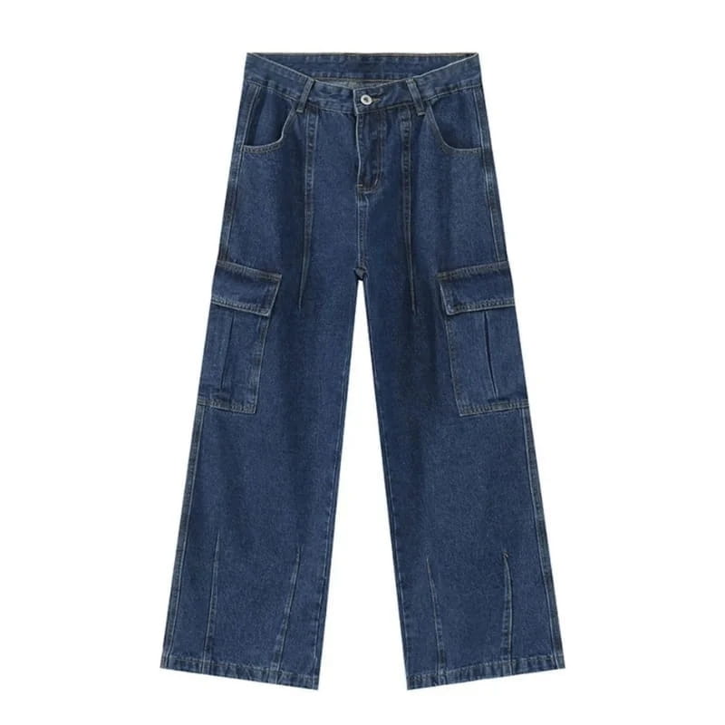 Armano Cotton Blend Straight Cargo Pants Relaxed Utility Casual Trousers