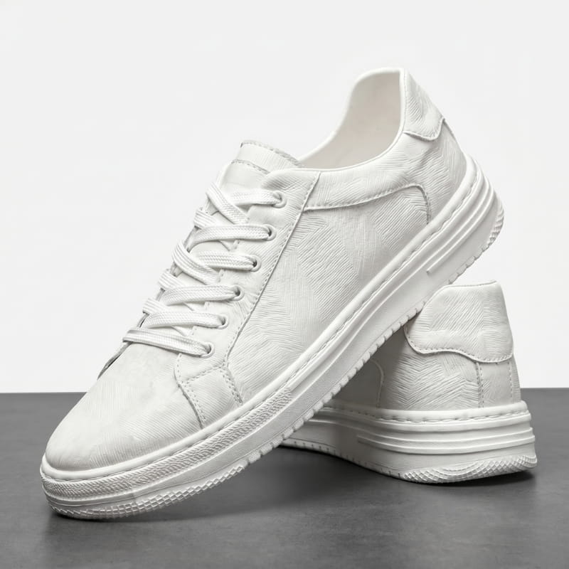 Olivier Cowhide Leather Classic Trainers – Clean-Lined Casual Shoes