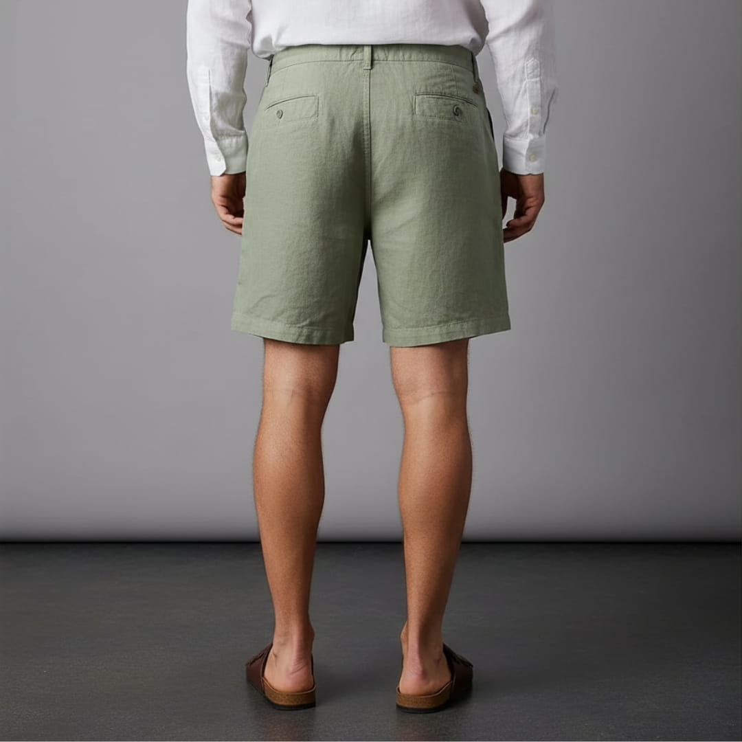 Luca Cotton Linen Blend Shorts – Relaxed Fit Breathable Summer Shorts