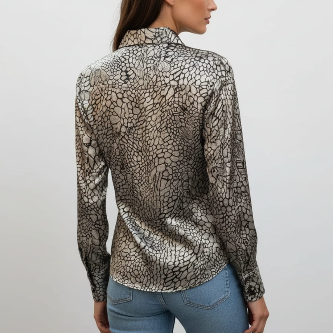 Aiza Silk Satin Shirt– Lightweight Flowing Women’s Top