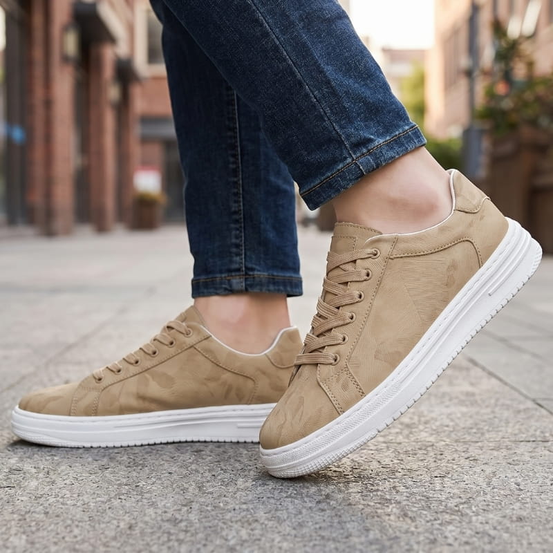 Olivier Cowhide Leather Classic Trainers – Clean-Lined Casual Shoes
