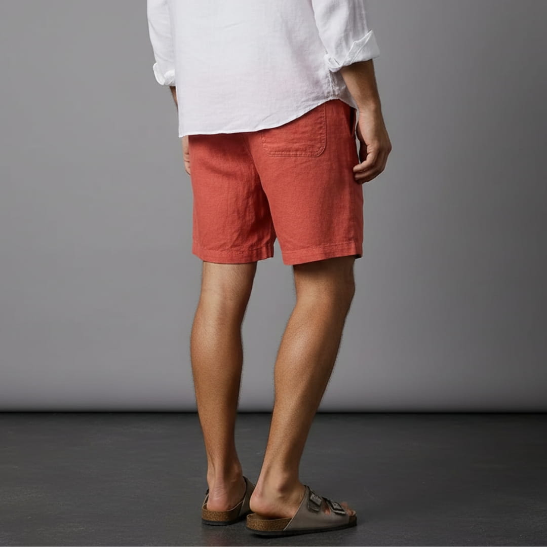 Luca Cotton Linen Blend Shorts – Relaxed Fit Breathable Summer Shorts