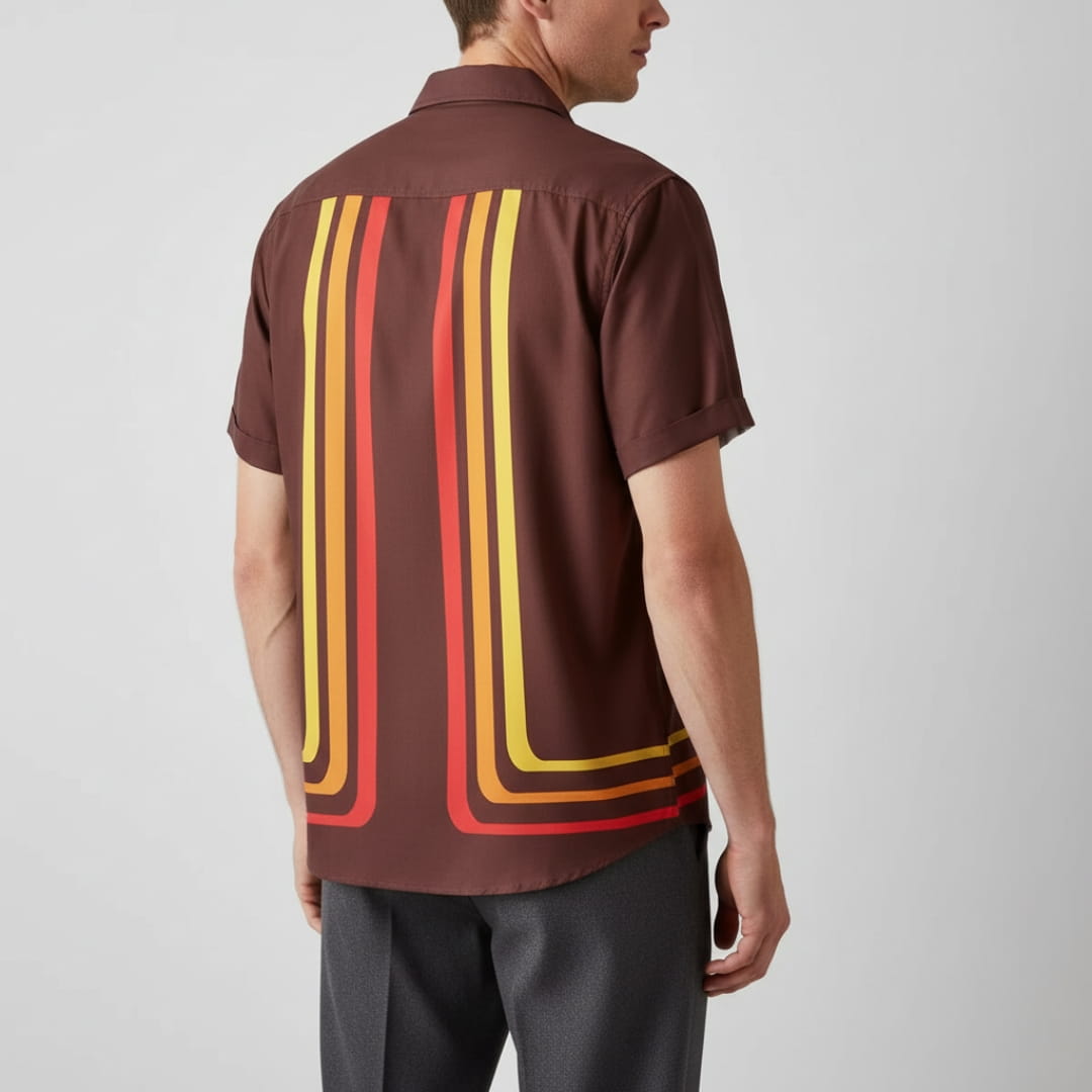 James Men’s Short Sleeve Shirt – Lyocell Blend with Relaxed Summer Fit