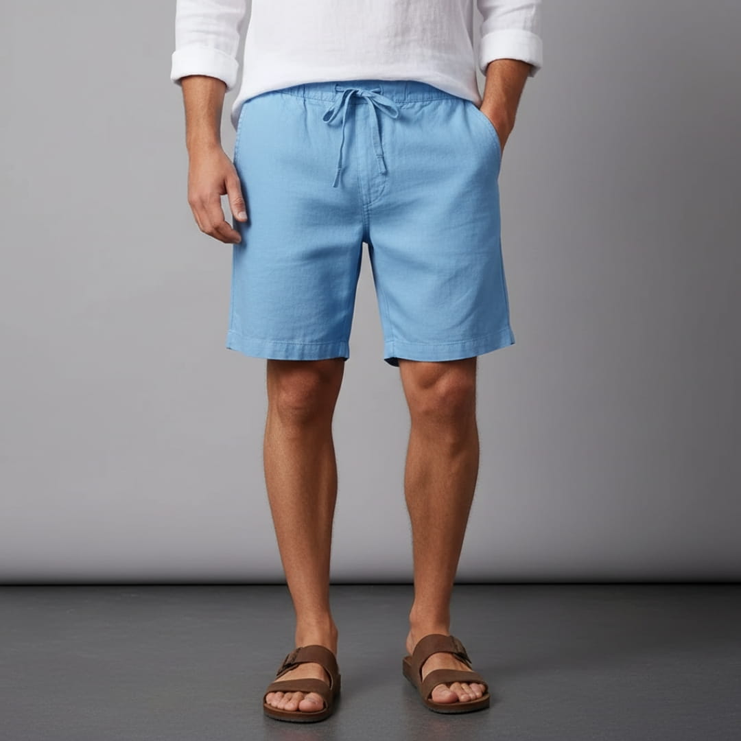 Luca Cotton Linen Blend Shorts – Relaxed Fit Breathable Summer Shorts