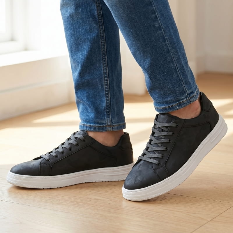 Olivier Cowhide Leather Classic Trainers – Clean-Lined Casual Shoes