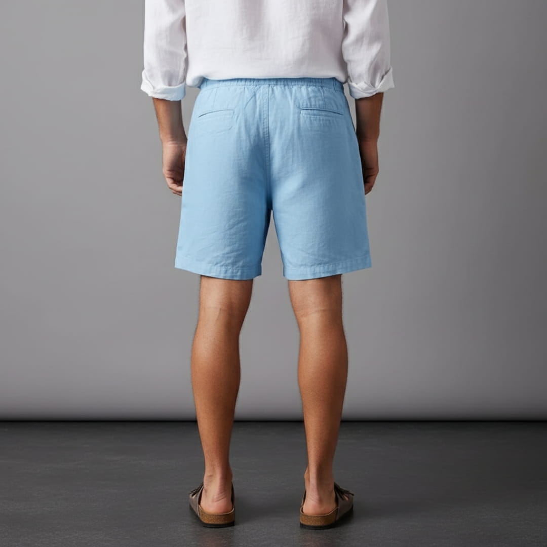 Luca Cotton Linen Blend Shorts – Relaxed Fit Breathable Summer Shorts