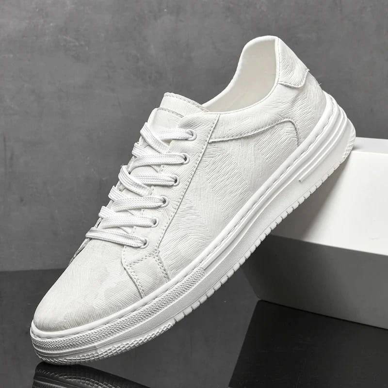 Olivier Cowhide Leather Classic Trainers – Clean-Lined Casual Shoes