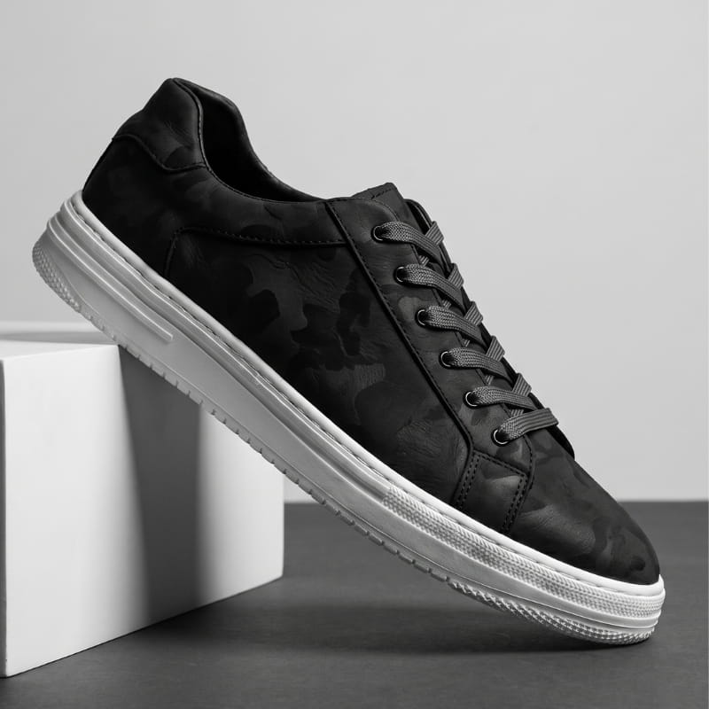 Olivier Cowhide Leather Classic Trainers – Clean-Lined Casual Shoes