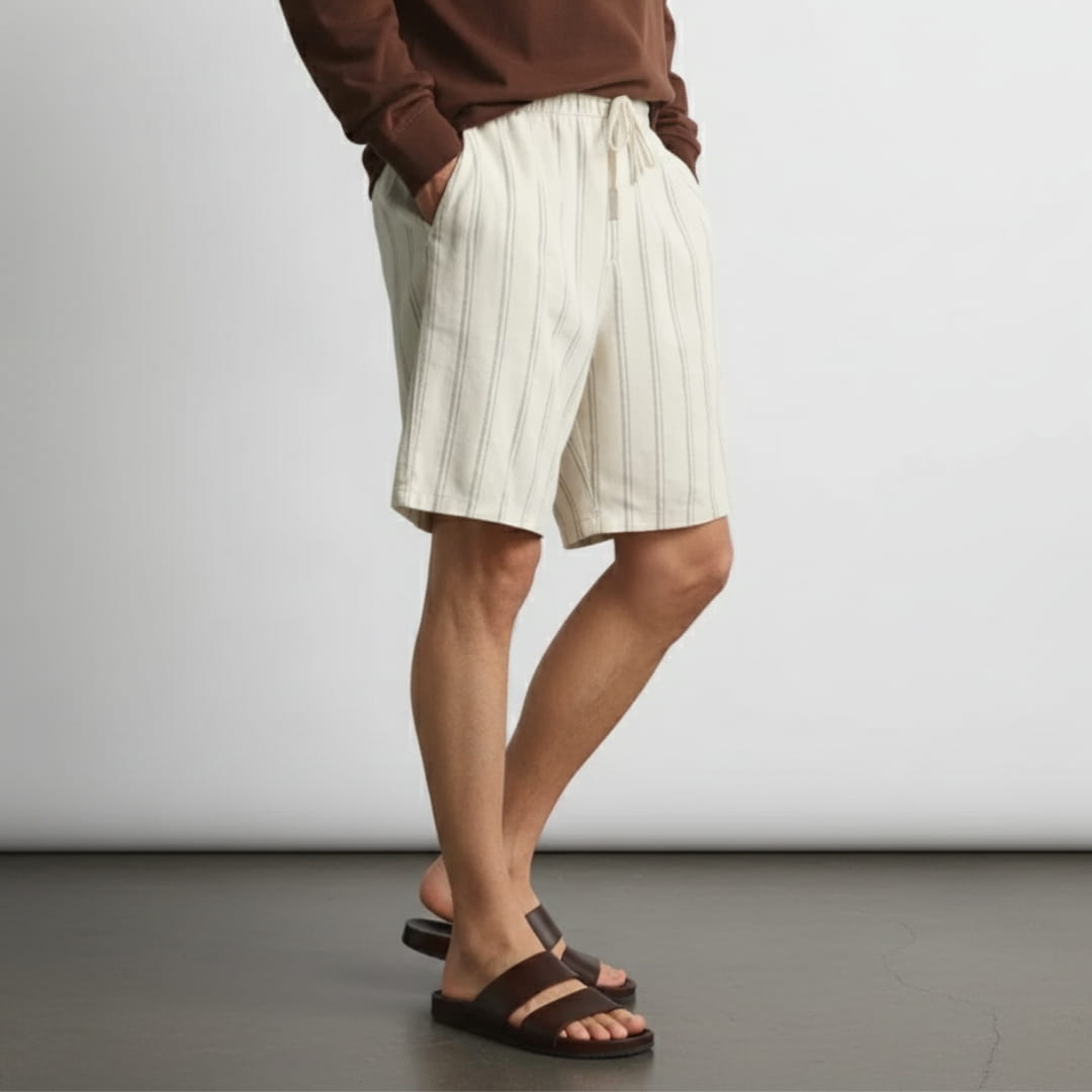 Sandro Men’s Linen Shorts – Lightweight Relaxed Fit for Summer Comfort