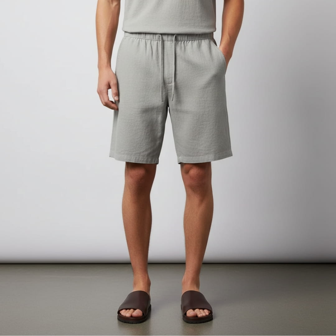 Sandro Men’s Linen Shorts – Lightweight Relaxed Fit for Summer Comfort