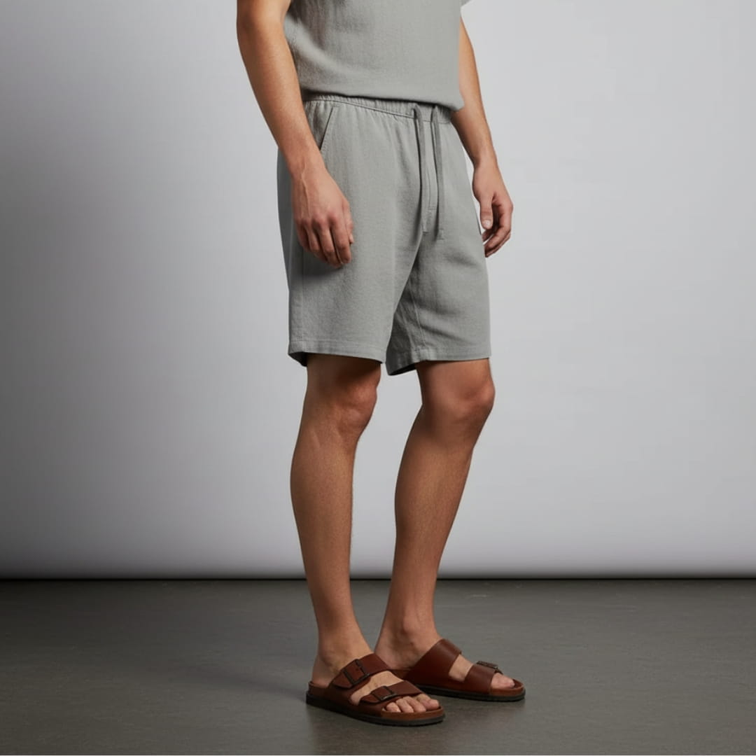 Sandro Men’s Linen Shorts – Lightweight Relaxed Fit for Summer Comfort
