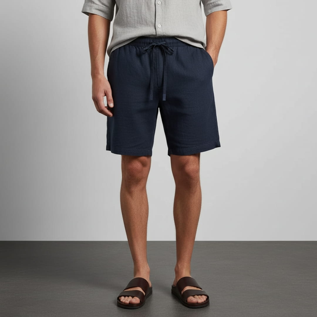 Sandro Men’s Linen Shorts – Lightweight Relaxed Fit for Summer Comfort