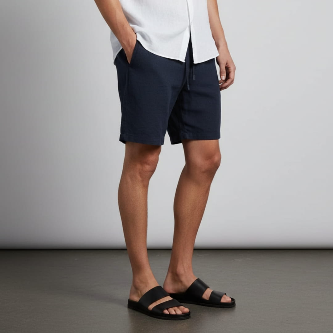Sandro Men’s Linen Shorts – Lightweight Relaxed Fit for Summer Comfort