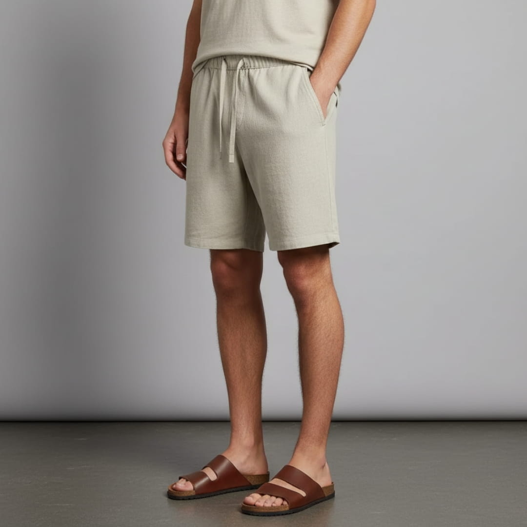 Sandro Men’s Linen Shorts – Lightweight Relaxed Fit for Summer Comfort