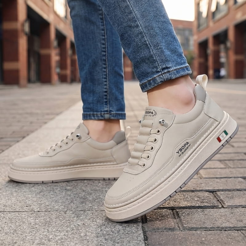 Giovanni Leather Casual Trainers – Cushioned Lightweight Streetwear Shoes