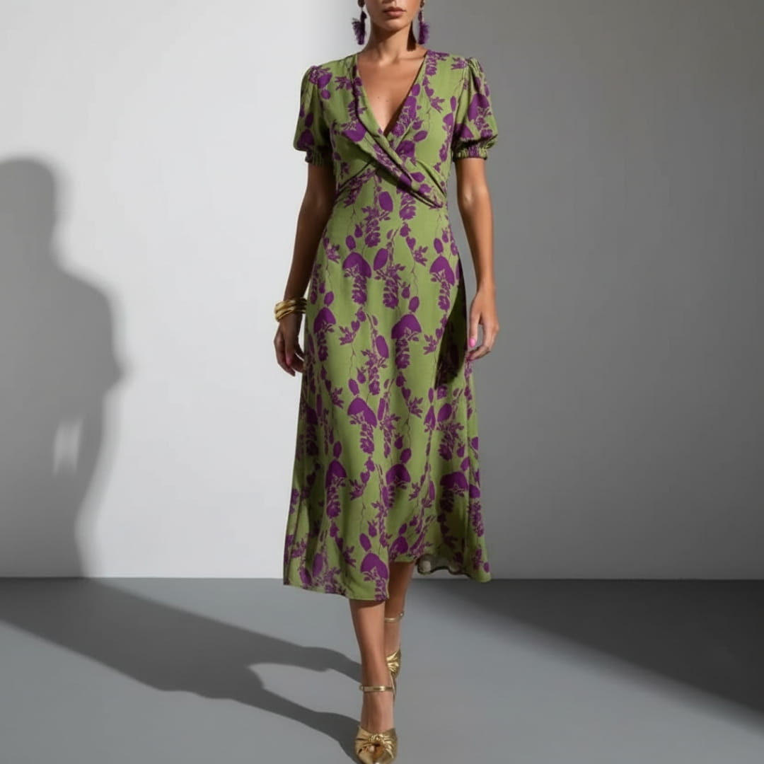 Liora Breeze Lightweight Cotton Midi Dress – Breathable Summer Casual Elegance
