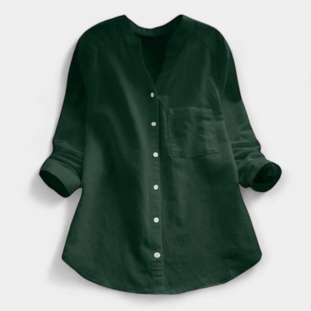 Olivia Women’s Linen Shirt – Lightweight Cotton-Linen Summer Top