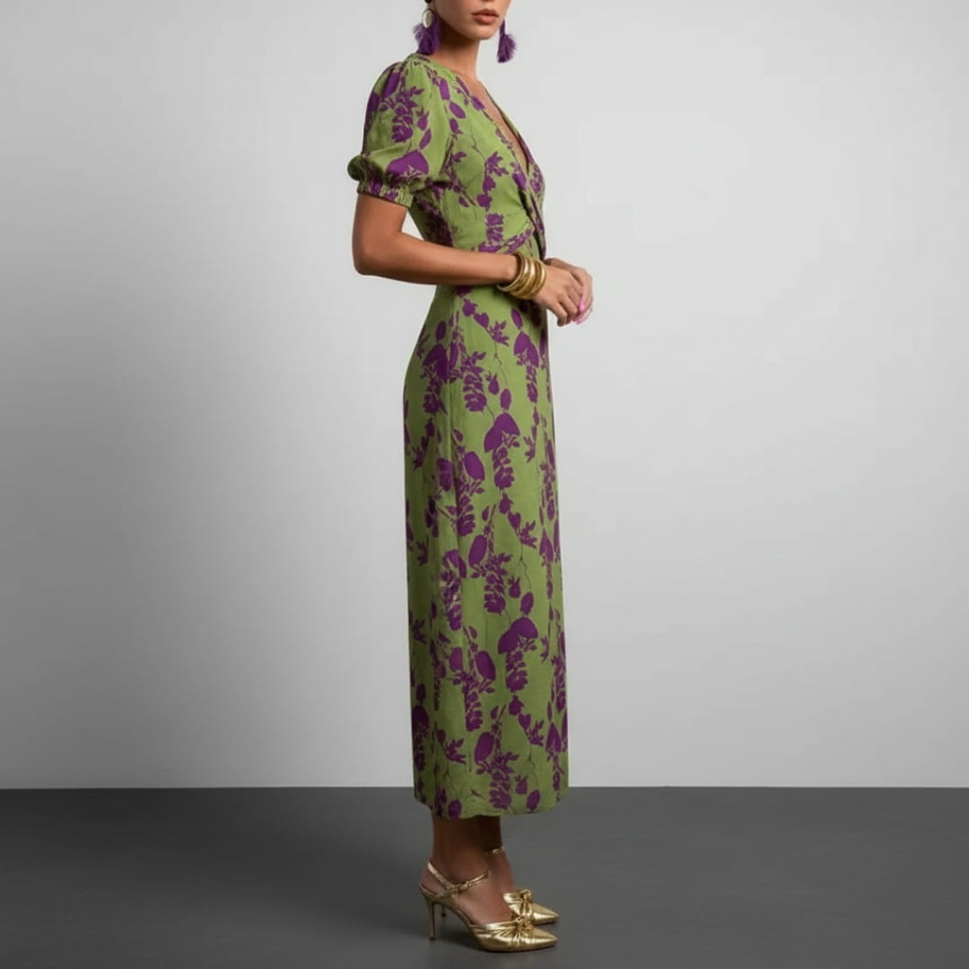 Liora Breeze Lightweight Cotton Midi Dress – Breathable Summer Casual Elegance