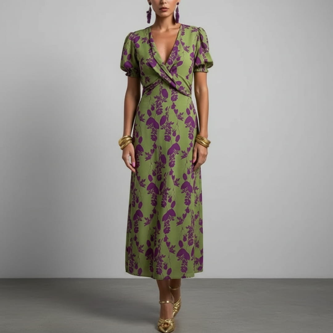 Liora Breeze Lightweight Cotton Midi Dress – Breathable Summer Casual Elegance