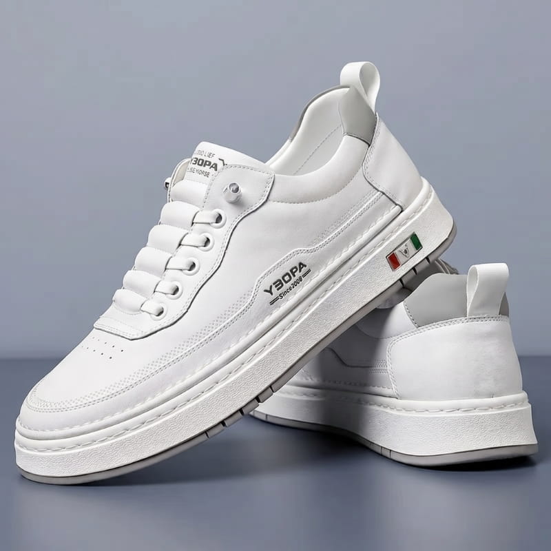 Giovanni Leather Casual Trainers – Cushioned Lightweight Streetwear Shoes