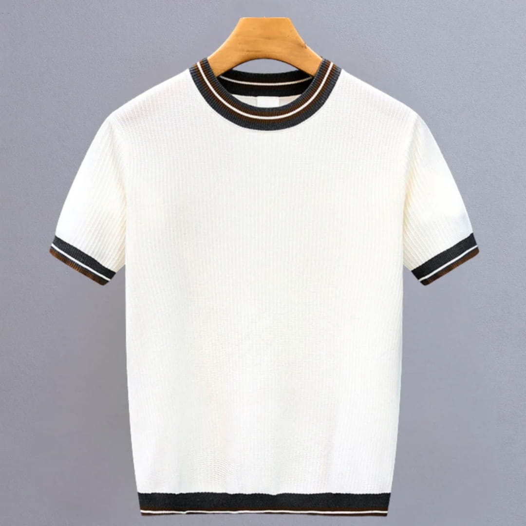 Jack Men’s Short Sleeve Shirt – Ribbed Cotton Crewneck