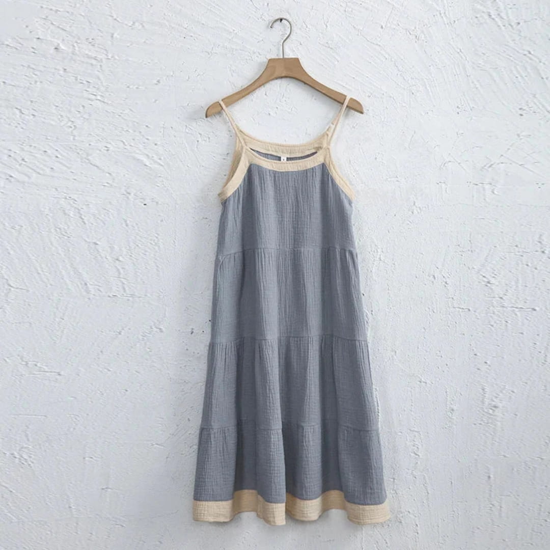 Isolde Pure Cotton Patchwork Sundress – Lightweight Casual Summer Dress