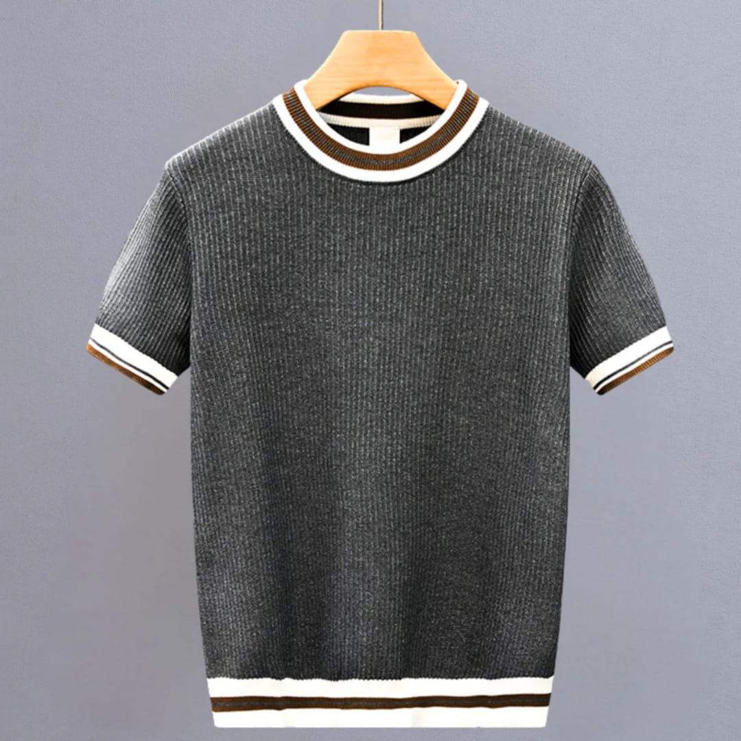 Jack Men’s Short Sleeve Shirt – Ribbed Cotton Crewneck
