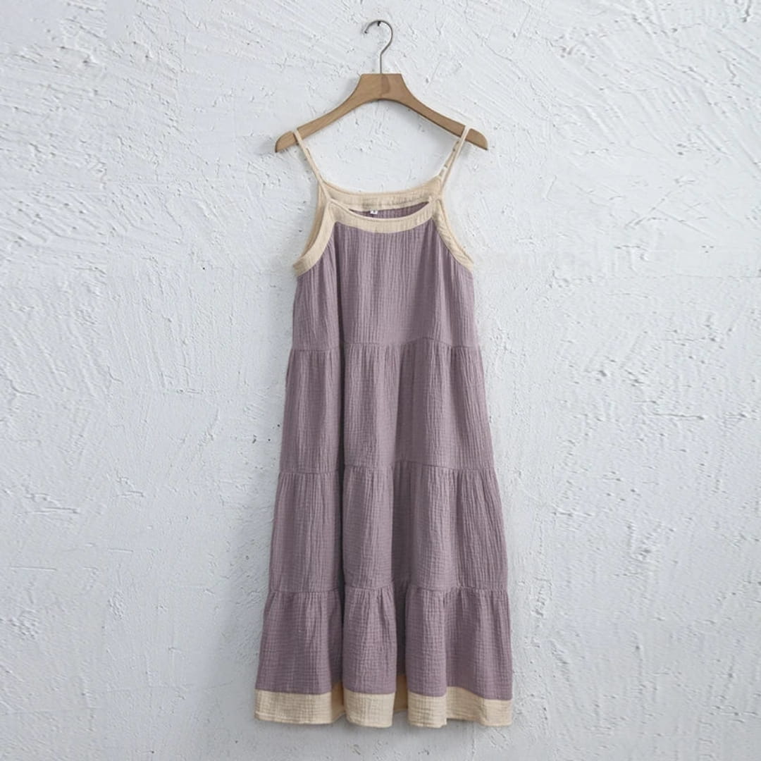 Isolde Pure Cotton Patchwork Sundress – Lightweight Casual Summer Dress