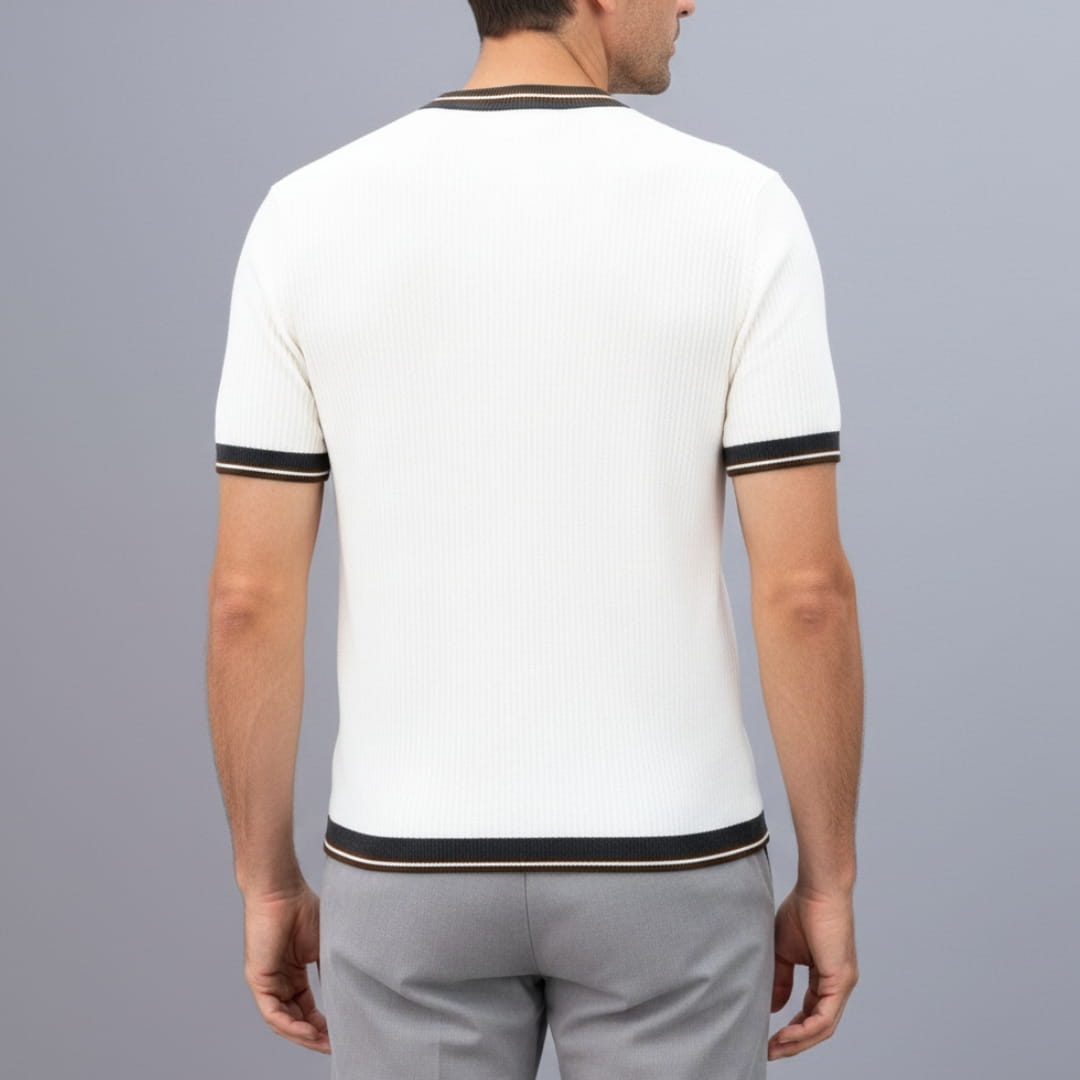 Jack Men’s Short Sleeve Shirt – Ribbed Cotton Crewneck